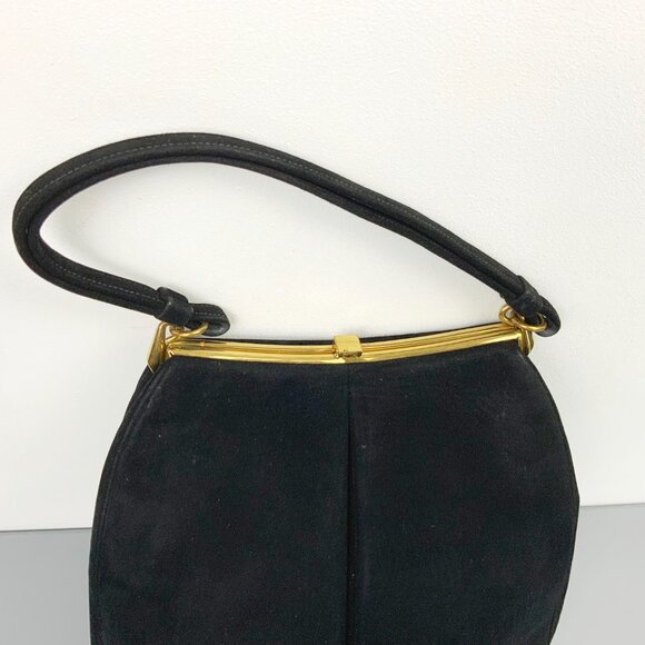 Vintage Coblentz Original Black Perma Suede Evening Bag Purse - Picture 3 of 16